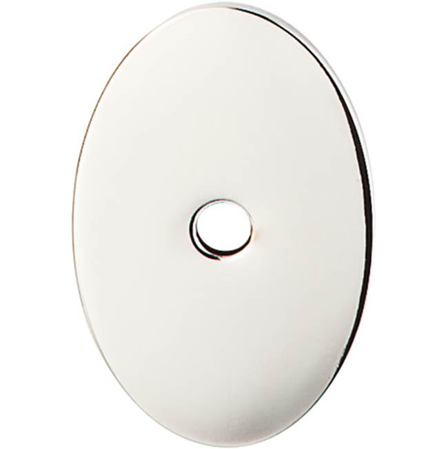 Top Knobs - Oval Backplate 1 1/2 Inch Polished Nickel - Polished Nickel