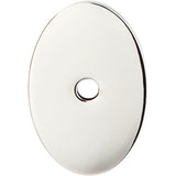 Top Knobs - Oval Backplate 1 1/2 Inch Polished Nickel - Polished Nickel