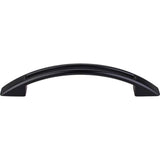 Top Knobs - Tango Cut Out Pull 3 3/4 Inch (c-c) Flat Black - Flat Black