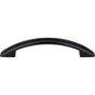 Top Knobs - Tango Cut Out Pull 3 3/4 Inch (c-c) Flat Black - Flat Black