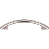 Top Knobs - Tango Cut Out Pull 3 3/4 Inch (c-c) Brushed Satin Nickel - Brushed Satin Nickel