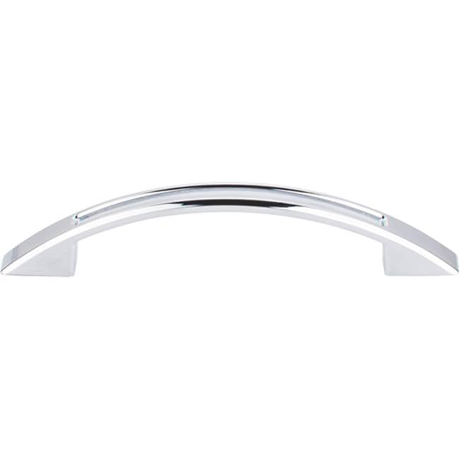 Top Knobs - Tango Cut Out Pull 3 3/4 Inch (c-c) Polished Chrome - Polished Chrome