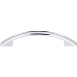 Top Knobs - Tango Cut Out Pull 3 3/4 Inch (c-c) Polished Chrome - Polished Chrome