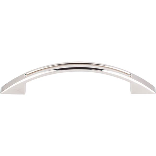 Top Knobs - Tango Cut Out Pull 3 3/4 Inch (c-c) Polished Nickel - Polished Nickel