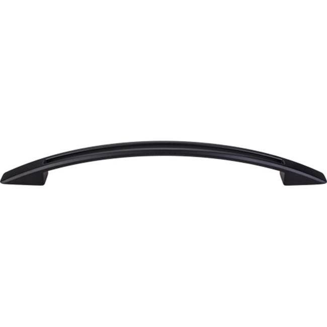 Top Knobs - Tango Cut Out Pull 6 5/16 Inch (c-c) Flat Black - Flat Black