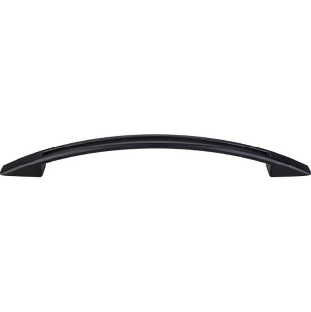 Top Knobs - Tango Cut Out Pull 6 5/16 Inch (c-c) Flat Black - Flat Black