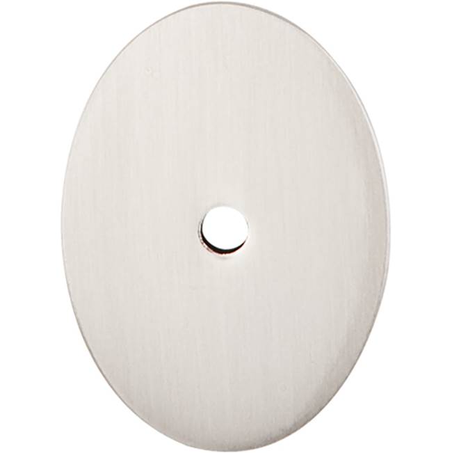 Top Knobs - Oval Backplate 1 3/4 Inch Brushed Satin Nickel - Brushed Satin Nickel