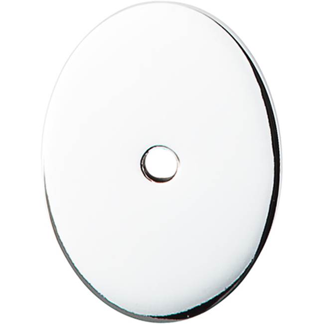 Top Knobs - Oval Backplate 1 3/4 Inch Polished Chrome - Polished Chrome