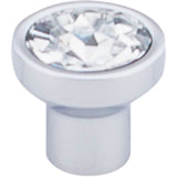Top Knobs - Wentworth Crystal Knob 13/16 Inch Polished Chrome Base - Polished Chrome