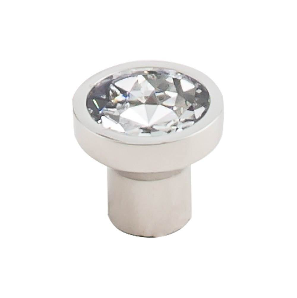 Top Knobs - Wentworth Crystal Knob 13/16 Inch Polished Nickel Base - Polished Nickel