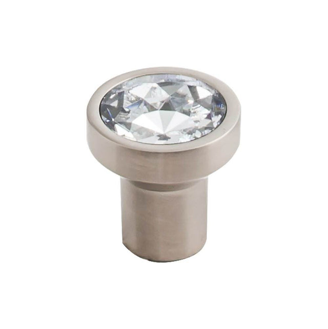 Top Knobs - Wentworth Crystal Knob 1 1/8 Inch Brushed Satin Nickel Base - Brushed Satin Nickel