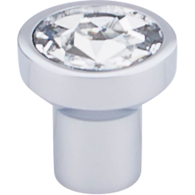 Top Knobs - Wentworth Crystal Knob 1 1/8 Inch Polished Chrome Base - Polished Chrome