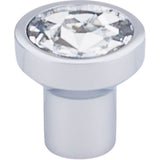 Top Knobs - Wentworth Crystal Knob 1 1/8 Inch Polished Chrome Base - Polished Chrome