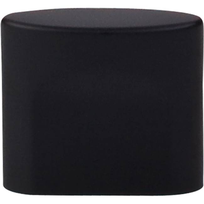 Top Knobs - Oval Slot Knob 3/4 Inch (c-c) Flat Black - Flat Black