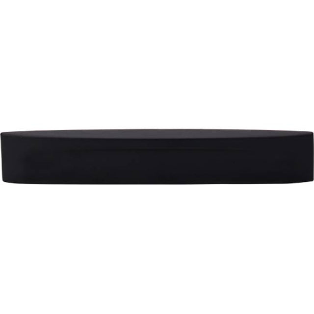 Top Knobs - Oval Long Slot Pull 5 Inch (c-c) Flat Black - Flat Black