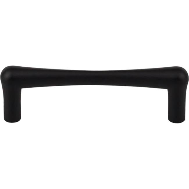 Top Knobs - Brookline Pull 3 3/4 Inch (c-c) Flat Black - Flat Black