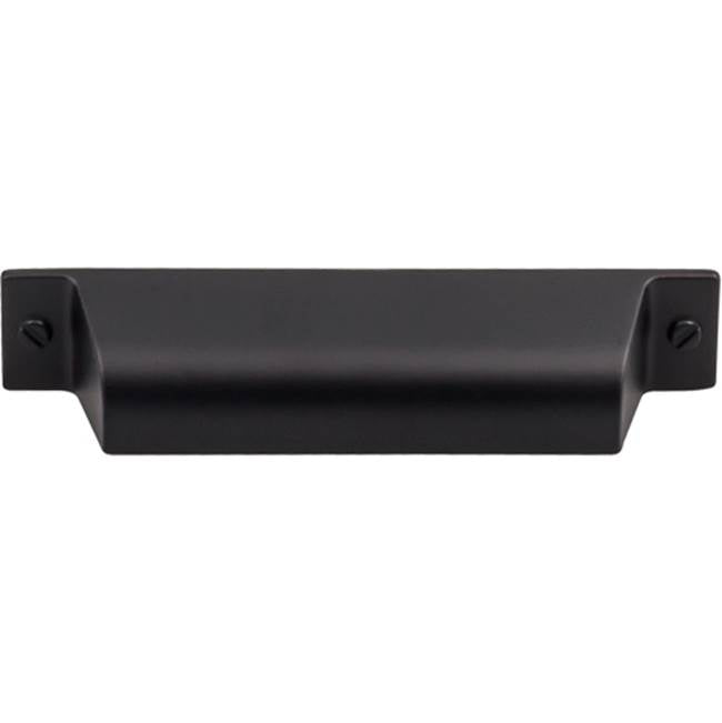 Top Knobs - Channing Cup Pull 3 3/4 Inch (c-c) Flat Black - Flat Black