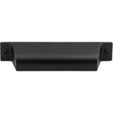 Top Knobs - Channing Cup Pull 3 3/4 Inch (c-c) Flat Black - Flat Black