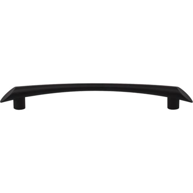 Top Knobs - Edgewater Pull 6 5/16 Inch (c-c) Flat Black - Flat Black