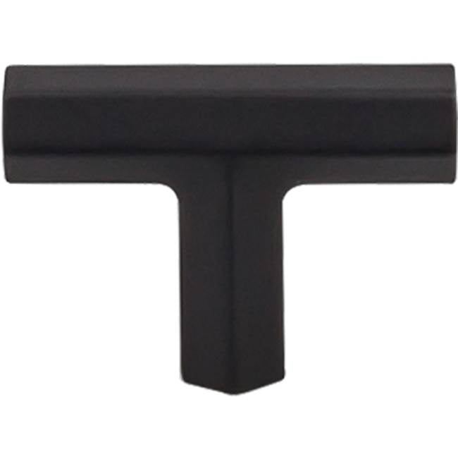 Top Knobs - Lydia T Shape Knob 1 3/4 Inch Flat Black - Flat Black