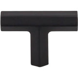 Top Knobs - Lydia T Shape Knob 1 3/4 Inch Flat Black - Flat Black