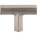 Top Knobs - Lydia T Shape Knob 1 3/4 Inch Brushed Satin Nickel - Brushed Satin Nickel