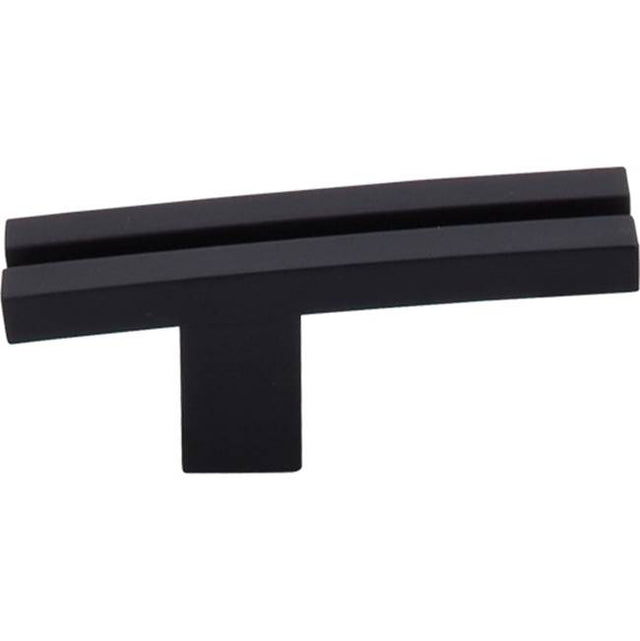 Top Knobs - Inset Rail Knob 2 5/8 Inch Flat Black - Flat Black