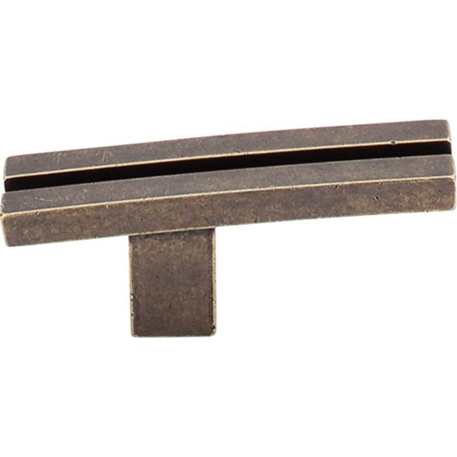 Top Knobs - Inset Rail Knob 2 5/8 Inch German Bronze - German Bronze