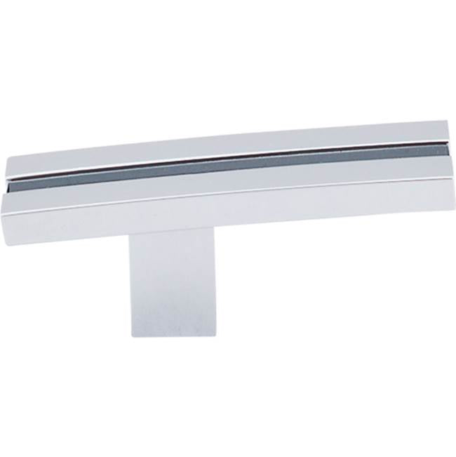 Top Knobs - Inset Rail Knob 2 5/8 Inch Polished Chrome - Polished Chrome