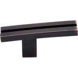 Top Knobs - Inset Rail Knob 2 5/8 Inch Tuscan Bronze - Tuscan Bronze