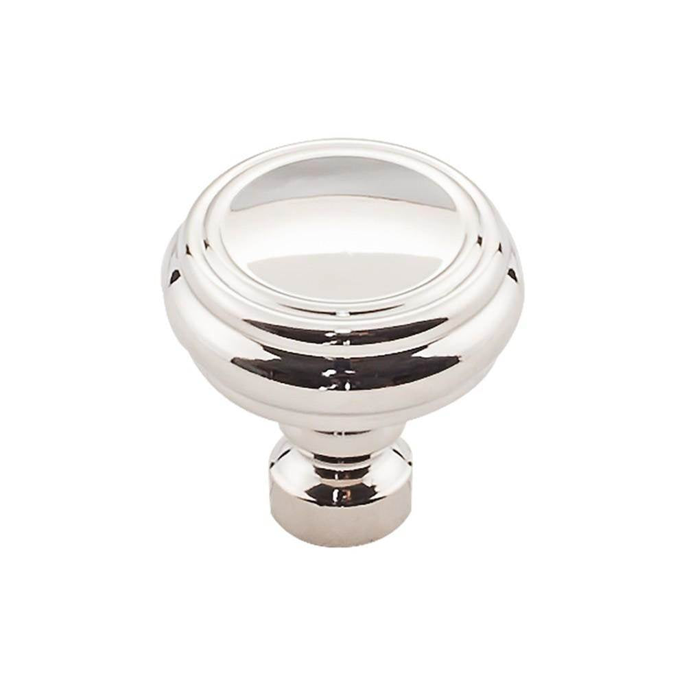 Top Knobs - Brixton Rimmed Knob 1 1/4 Inch Polished Nickel - Polished Nickel