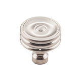 Top Knobs - Brixton Ridged Knob 1 1/4 Inch Brushed Satin Nickel - Brushed Satin Nickel