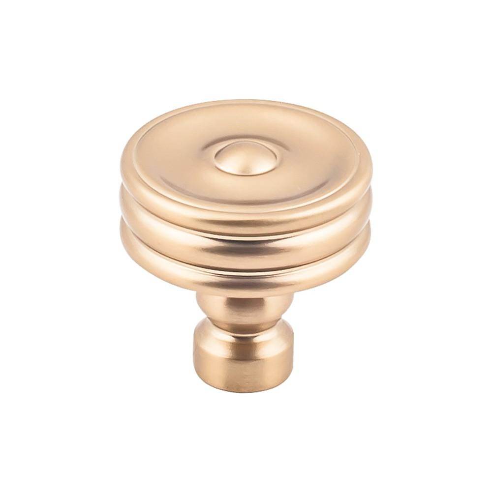 Top Knobs - Brixton Ridged Knob 1 1/4 Inch Honey Bronze - Honey Bronze