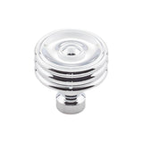 Top Knobs - Brixton Ridged Knob 1 1/4 Inch Polished Chrome - Polished Chrome