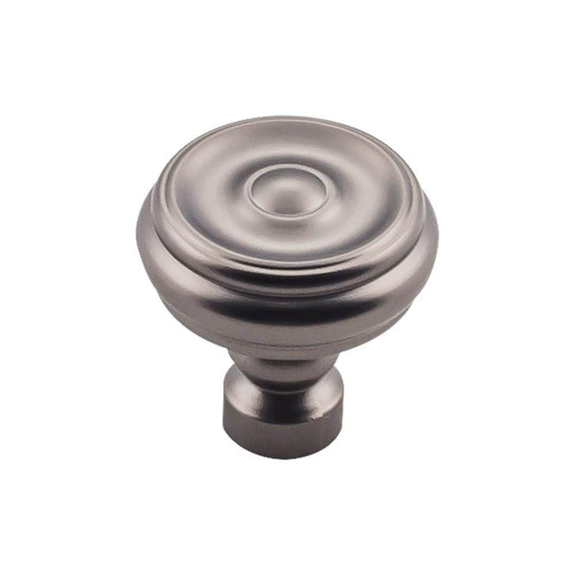 Top Knobs - Brixton Button Knob 1 1/4 Inch Ash Gray - Ash Gray