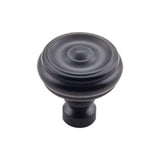 Top Knobs - Brixton Button Knob 1 1/4 Inch Flat Black - Flat Black