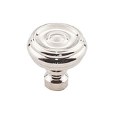 Top Knobs - Brixton Button Knob 1 1/4 Inch Polished Nickel - Polished Nickel