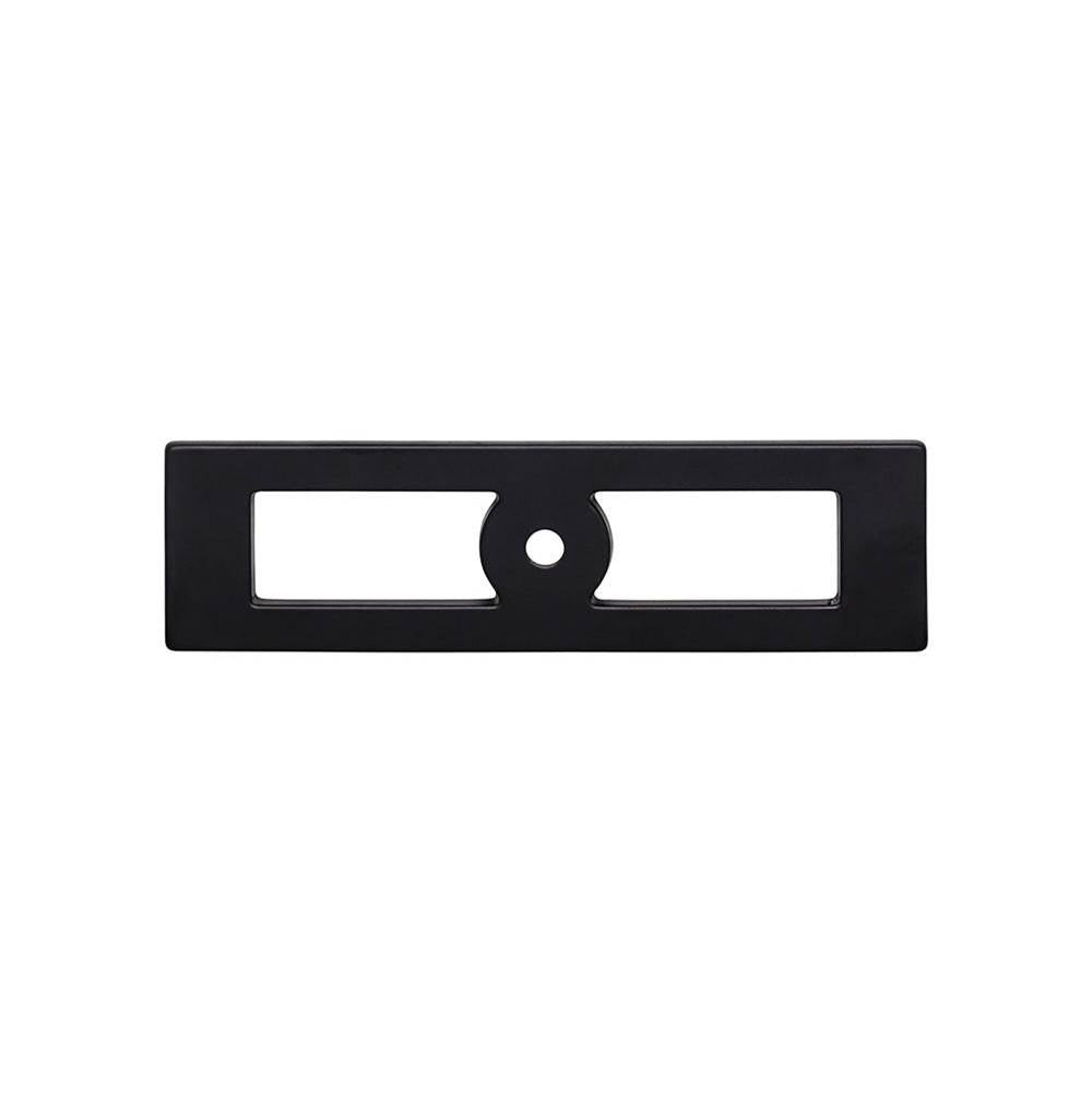Top Knobs - Hollin Knob Backplate 3 3/4 Inch Flat Black - Flat Black
