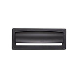 Top Knobs - Hollin Cup Pull 3 3/4 Inch (c-c) Flat Black - Flat Black