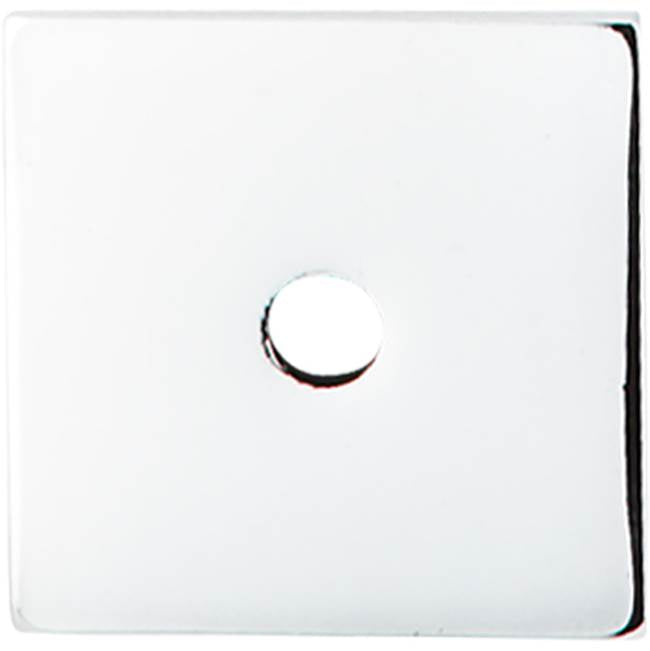 Top Knobs - Square Backplate 1 Inch Polished Chrome - Polished Chrome