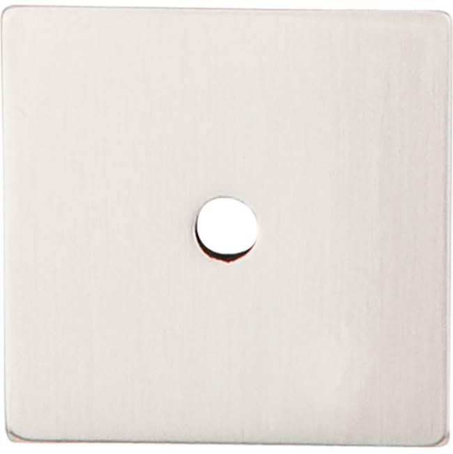 Top Knobs - Square Backplate 1 1/4 Inch Brushed Satin Nickel - Brushed Satin Nickel