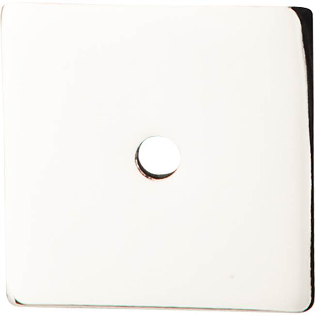 Top Knobs - Square Backplate 1 1/4 Inch Polished Nickel - Polished Nickel