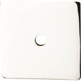 Top Knobs - Square Backplate 1 1/4 Inch Polished Nickel - Polished Nickel