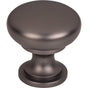 Top Knobs - Hollow Round Knob 1 3/16 Inch Ash Gray - Ash Gray