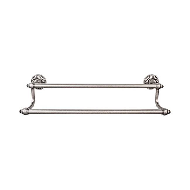 Top Knobs - Tuscany Bath Towel Bar 18 Inch Double Antique Pewter - Pewter Antique