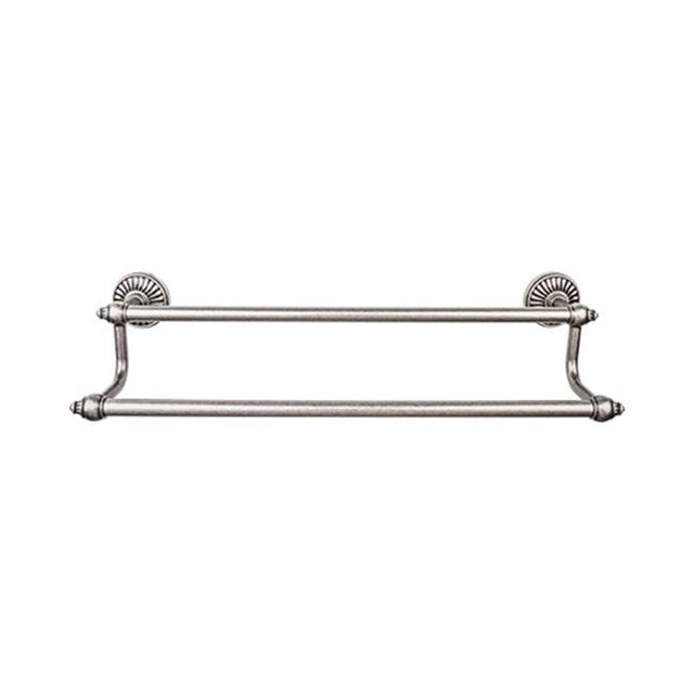 Top Knobs - Tuscany Bath Towel Bar 24 Inch Double Antique Pewter - Pewter Antique