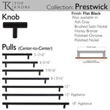 Prestwick Pull 8 13/16 Inch (c-c) Ash Gray