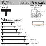 Prestwick Pull 6 5/16 Inch (c-c) Ash Gray