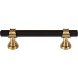 Top Knobs - Bit Pull 3 3/4 Inch (c-c) Flat Black and Honey Bronze