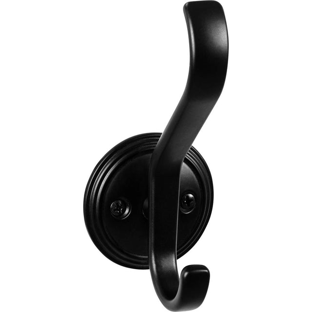 Top Knobs - Reeded Hook 4 11/16 Inch Flat Black - Flat Black